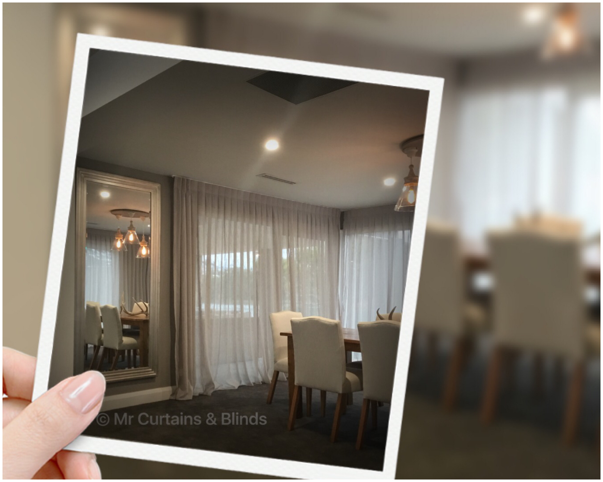 Reverse Pleat Sheer Curtains Terrigal Central Coast