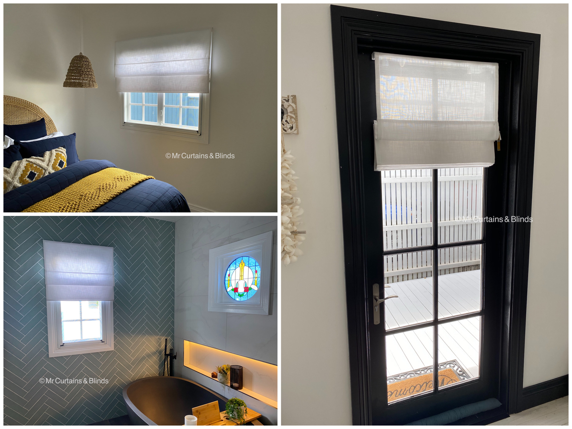 Roman Blinds Mr Curtains and Blinds Central Coast