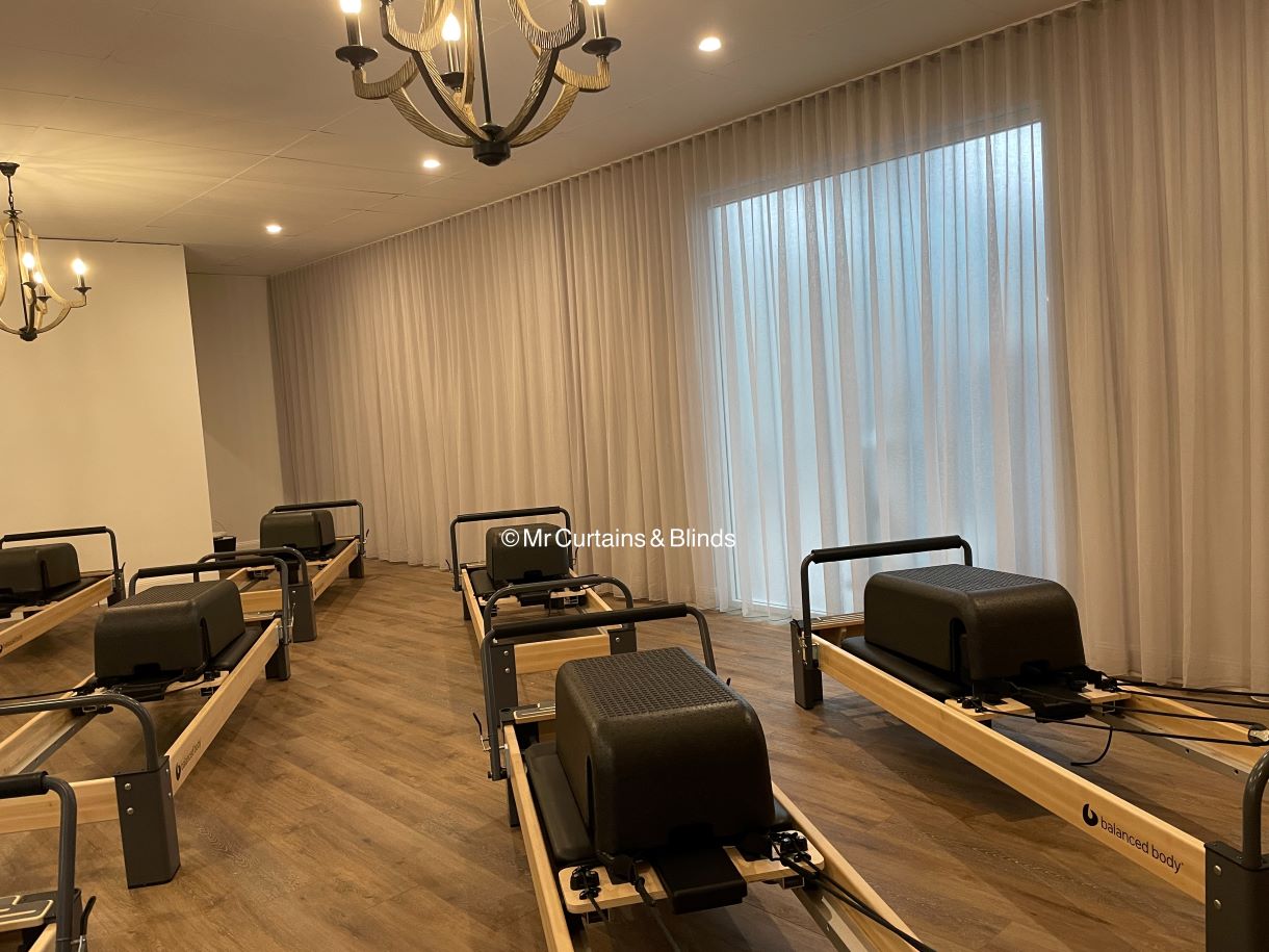 Sfold Sheer Curtains gym Central Coast