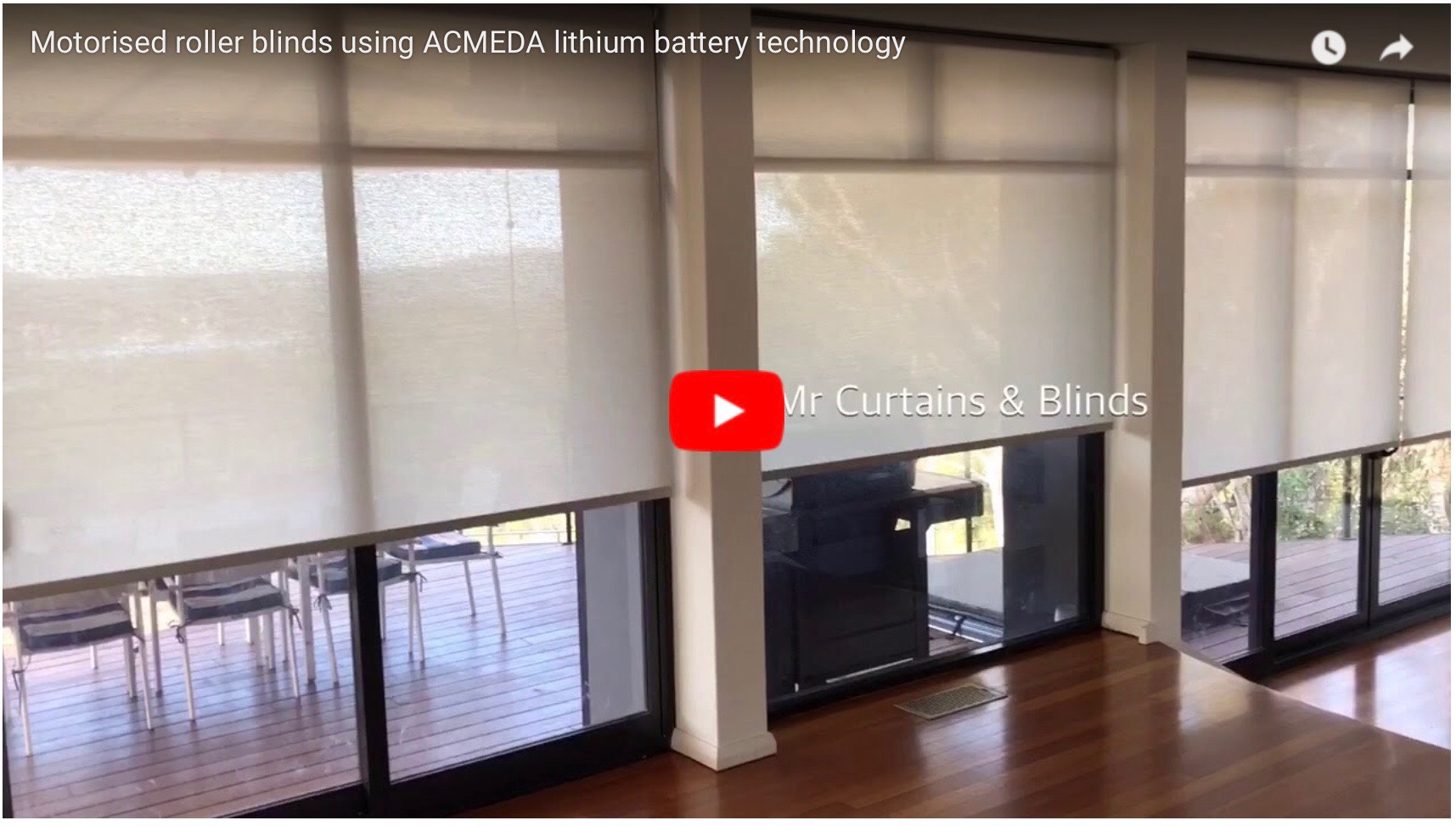 Lithium battery motorised roller blinds Central Coast