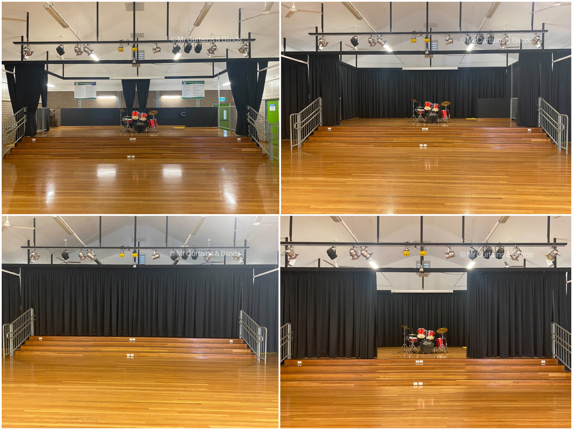 Stage Curtains Public School Hall